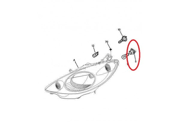 Патрон лампи покажчика повороту Peugeot-Citroen, 6215.46
